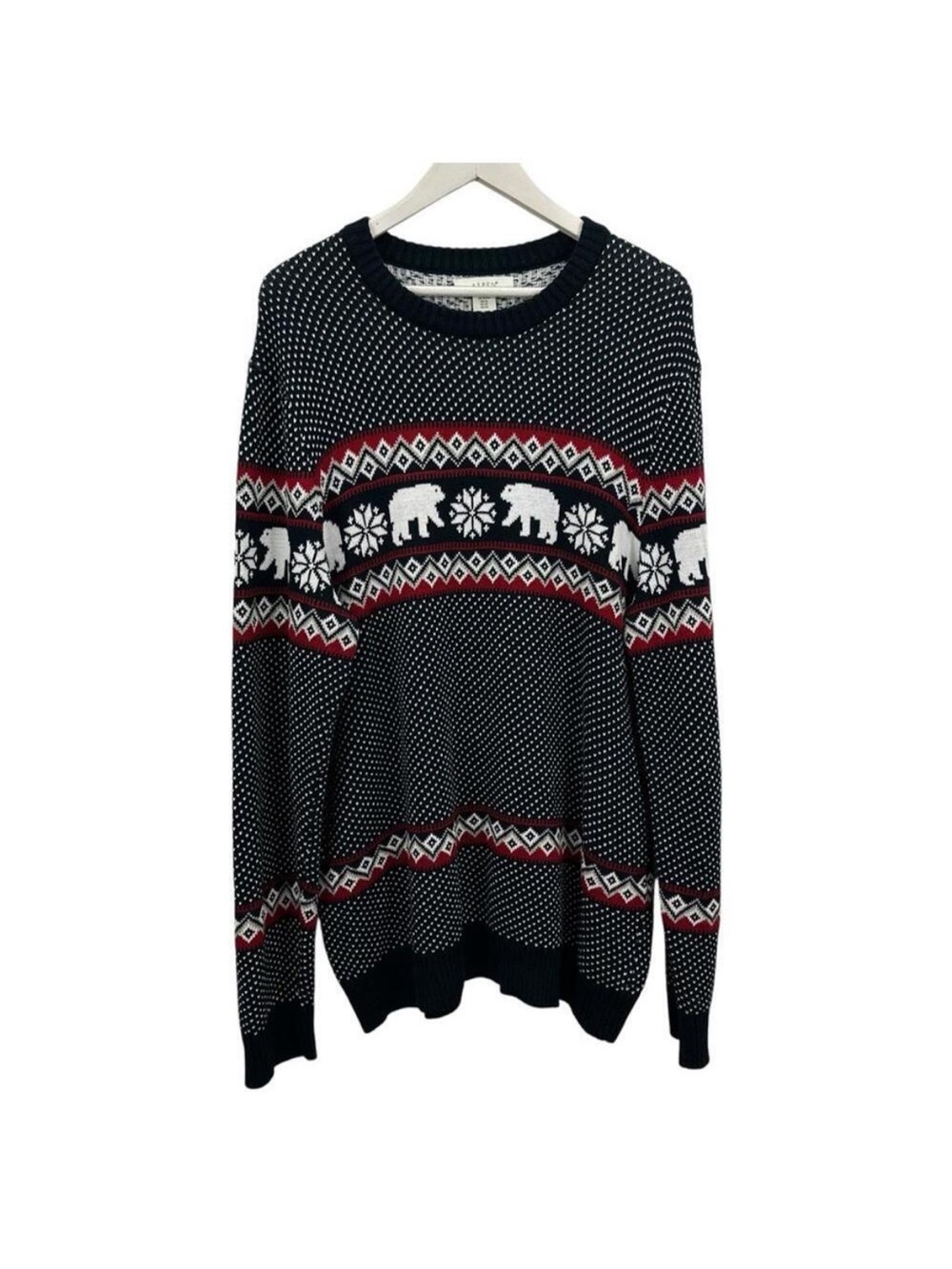 Aspen Men’s Polar Bear Long Sleeve Sweater Size XL